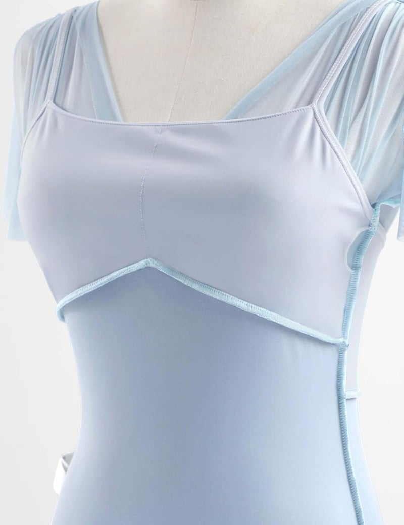 Daydance Green Dance Leotards for Women, Teen Girls, Lyrical Ballet Bodysuit with Adjustable Straps - Image 4